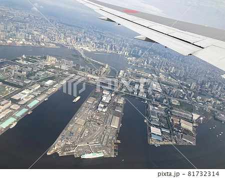 飛行機から見たお台場 飛行機から見たお台場 81732314