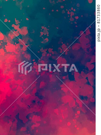 赤と紫の幻想的な飛沫テクスチャ背景 81733860