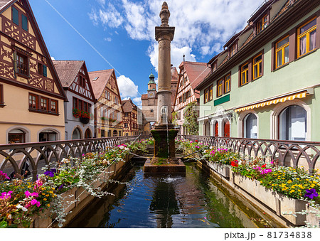Rothenburg ob der Tauber. The old famous medieval town on a sunny day. 81734838