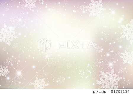 雪の結晶が舞う背景 81735154