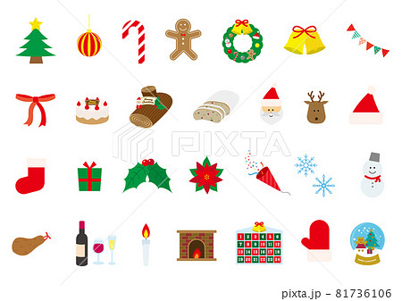 クリスマスのイラストセット 81736106