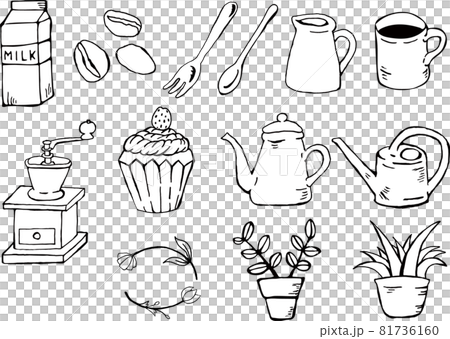 手寫插圖_咖啡廳 81736160