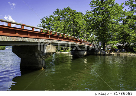 天橋立　廻旋橋　京都府宮津市 81736665