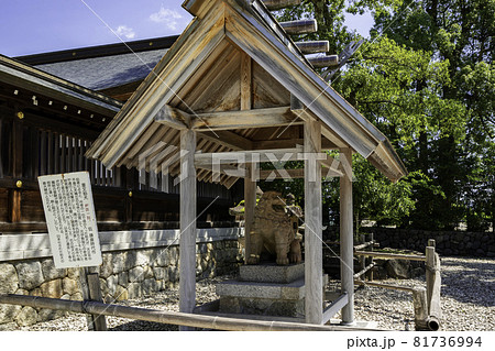 天橋立　元伊勢　籠神社　狛犬　京都府宮津市 81736994