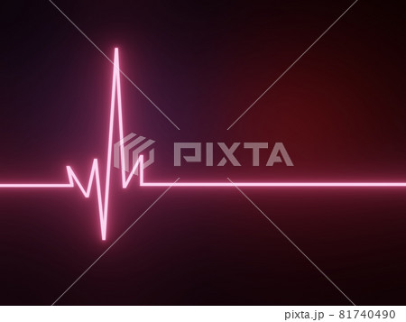 3d render of RGB neon light on darkness background. Abstract Laser lines show at night. Ultraviolet spectrum beam scene 81740490