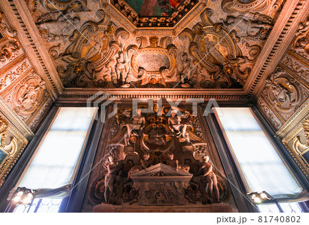 interiors of the doge's palace, Venice, Italy 81740802