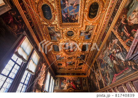 interiors of the doge's palace, Venice, Italy 81740839
