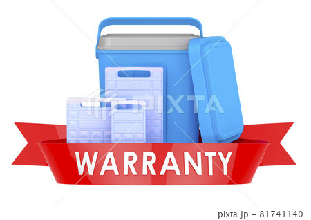 Portable cool box warranty concept. 3D rendering 81741140
