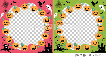 Halloween motif frame Halloween motif frame 81746448