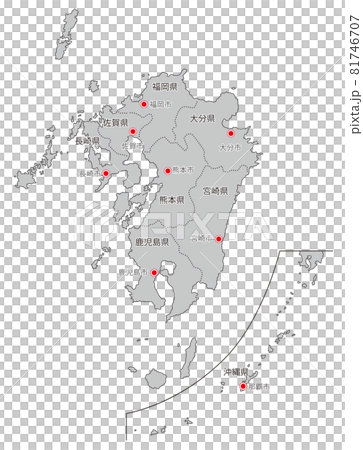 日本地區劃分_九州·沖繩_都道府縣名/都道府縣所在地_gry 81746707