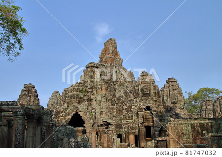 カンボジア シェムリアップ 世界遺産アンコールトムの中心の遺跡バイヨンの中央祠堂 カンボジア シェムリアップ 世界遺産アンコールトムの中心の遺跡バイヨンの中央祠堂 81747032