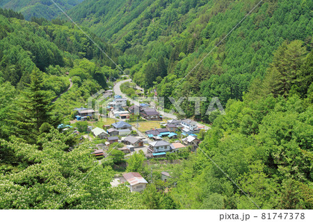 初夏の山里 松本市奈川 初夏の山里 松本市奈川 81747378