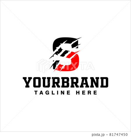 Black red letter S logo design with vector illustration Black red letter S logo design with vector illustration 81747450