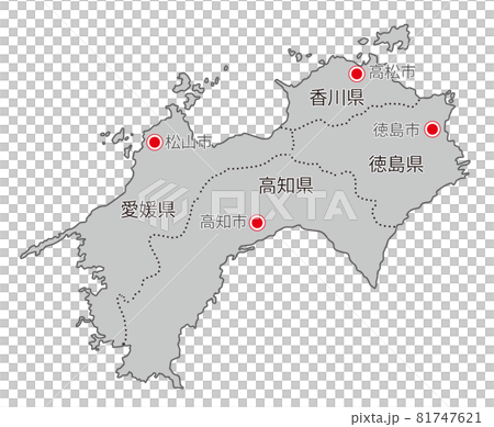 日本地區分類_四國_都道府縣名稱/都道府縣所在地_gry 81747621