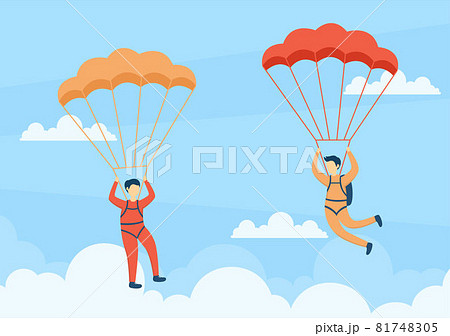 Skydive Is A Type Sport Of Outdoor Activity のイラスト素材