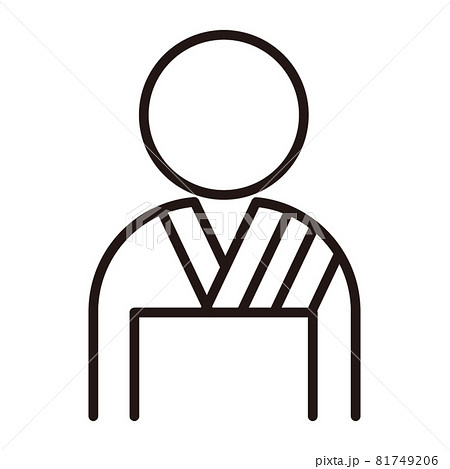 お坊さんのシンプルなアイコン/線画 81749206