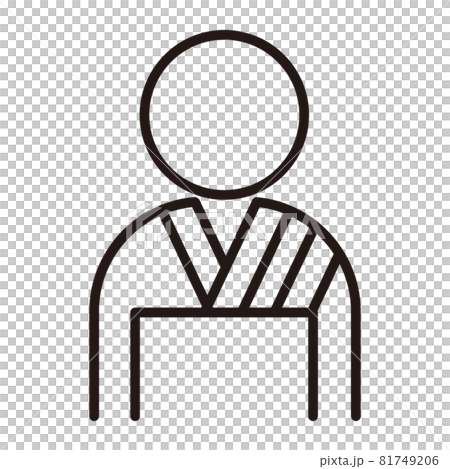 和尚的簡單圖標/線條畫 81749206