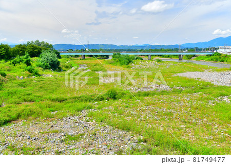 野沢橋／千曲川より下流／佐久大橋方面を望む(長野県佐久市)【2021.9】 81749477