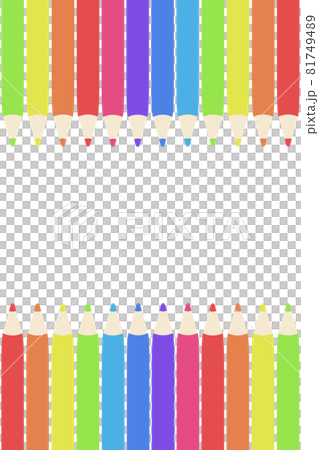 Colored pencil frame, rectangular, vertical 81749489