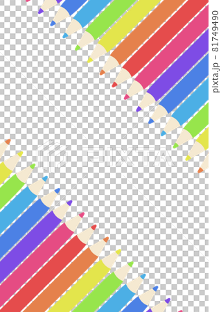 Colored pencil frame, rectangular, vertical, diagonal Colored pencil frame, rectangular, vertical, diagonal 81749490