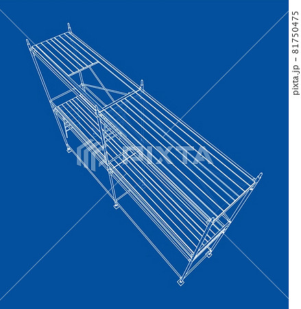 Prefabricated scaffolding. Vector 81750475