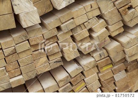 Sawn wooden boards and bars in a pack in stock Sawn wooden boards and bars in a pack in stock 81750572