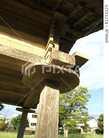 <登呂遺跡>高床式倉庫のねずみ返し <登呂遺跡>高床式倉庫のねずみ返し 81753225