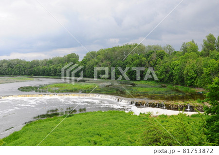 Waterfall Ventas Rumba on the Venta river. Kuldiga, Latvia Waterfall Ventas Rumba on the Venta river. Kuldiga, Latvia 81753872