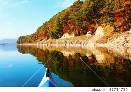 御所湖の紅葉とカヤック 御所湖の紅葉とカヤック 81754736