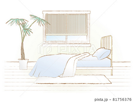 寝室のベクターイラストのイラスト素材
