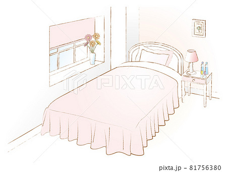 寝室のベクターイラストのイラスト素材