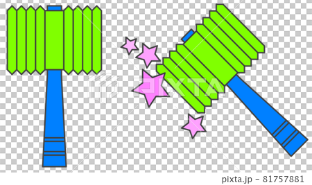 兒童皮克皮克錘玩具插畫 81757881