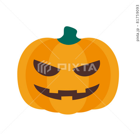 オレンジのジャックオランタン02のイラスト素材