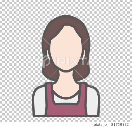 Cafe clerk character icon Cafe clerk character icon 81759582