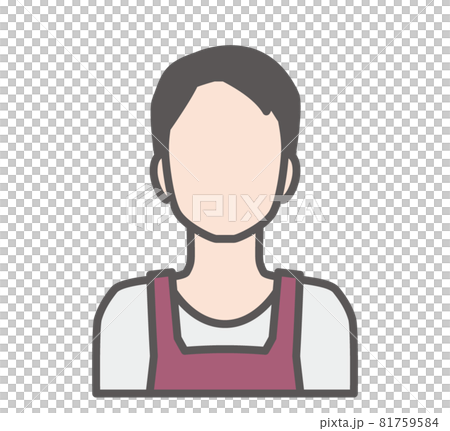 Cafe clerk character icon Cafe clerk character icon 81759584
