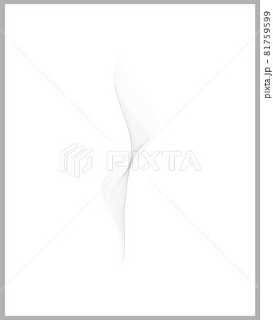 美しく立ち昇る煙のリアルなイラスト 蒸気 湯気 フレグランス 癒し デザインのイラスト素材