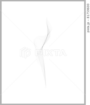 美しく立ち昇る煙のリアルなイラスト 蒸気 湯気 フレグランス 癒し デザインのイラスト素材