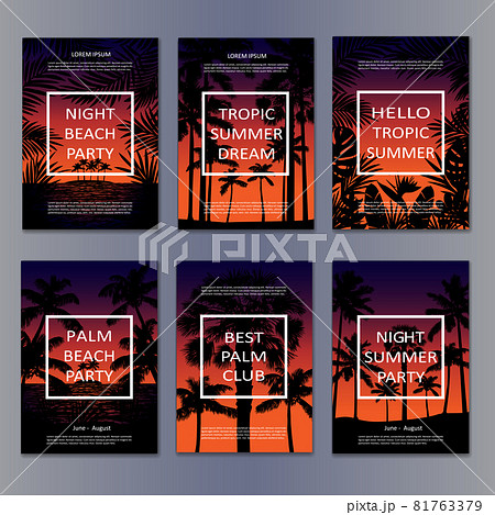 Tropic Night Posters Set 81763379