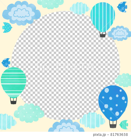 Scandinavian style balloon frame blue Scandinavian style balloon frame blue 81763638
