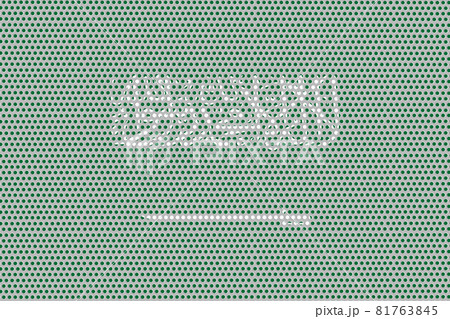 3D Flag of Saudi Arabia on metal 81763845