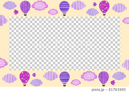 Scandinavian style balloon frame purple Scandinavian style balloon frame purple 81763995