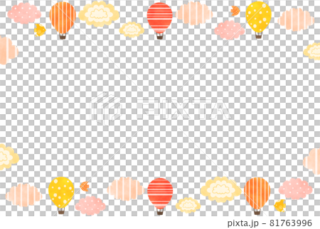 Scandinavian style balloon frame illustration red Scandinavian style balloon frame illustration red 81763996