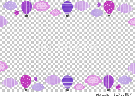 Scandinavian style balloon frame purple 81763997