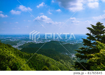 高尾山 展望台から都心を眺める 風景 高尾山 展望台から都心を眺める 風景 81765645