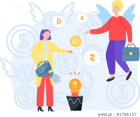 Team working to growth money finance with gold coin dollar stack. Angel investor startup community 81766137