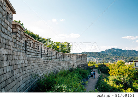 Naksan park fortress trail in Seoul, Korea Naksan park fortress trail in Seoul, Korea 81769151