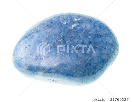 polished blue aventurine gemstone cutout on white background polished blue aventurine gemstone cutout on white background 81769527