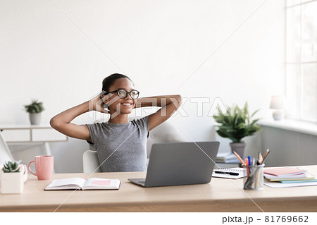Technology for education, rest and break from studying at home, social distancing, covid-19 Technology for education, rest and break from studying at home, social distancing, covid-19 81769662