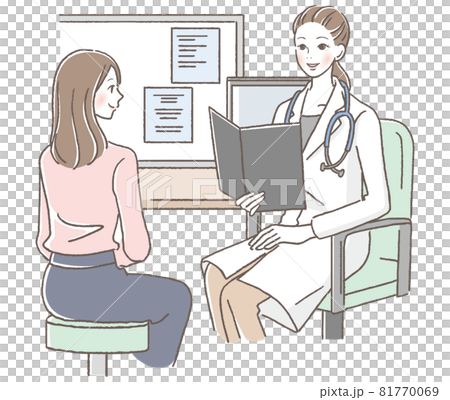 女醫生檢查病人 81770069