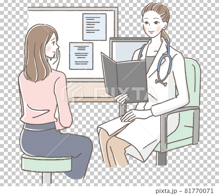 女醫生檢查病人 81770071